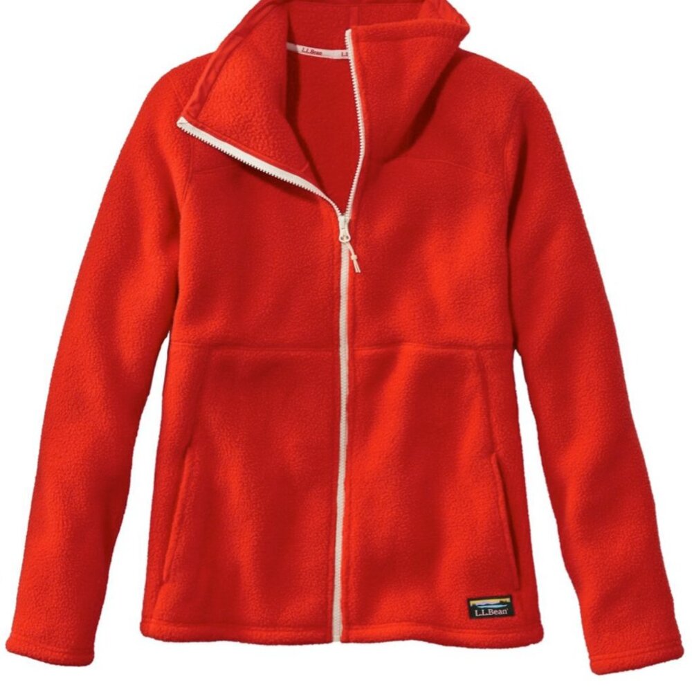 LL Bean Womens Katahadin Fleece in Red
